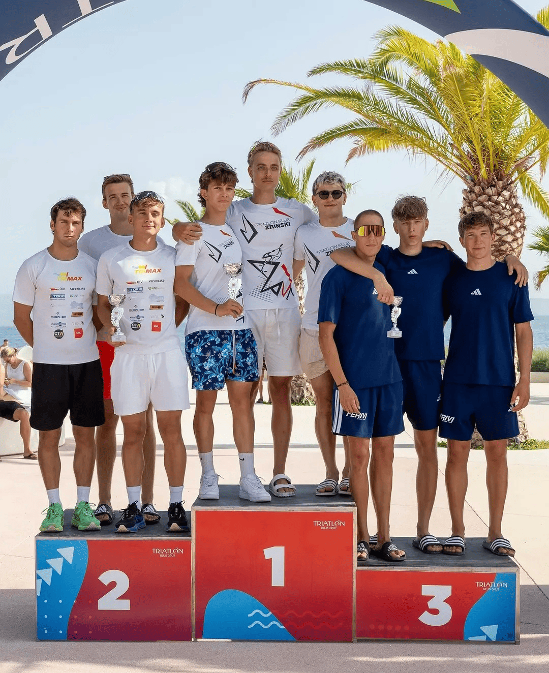ekipno postolje Prvenstva Hrvatske u supersprint triatlonu